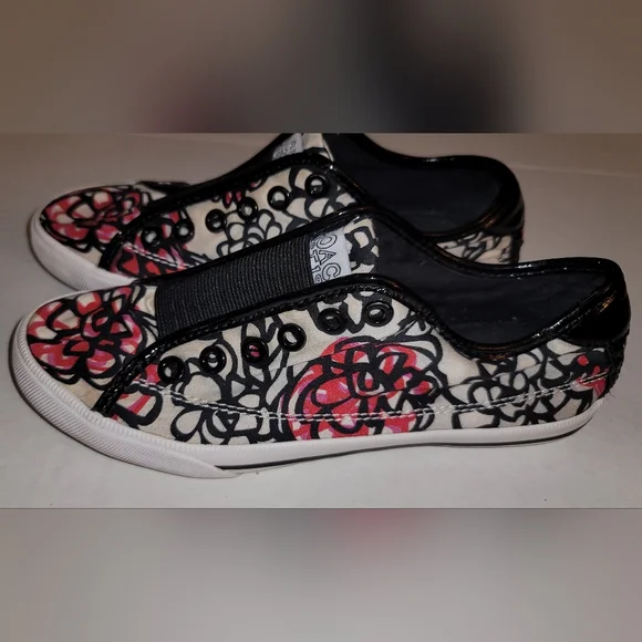 Coach Shoes Coach Poppy Graffiti Slip On Sneakers Shoes Floral
